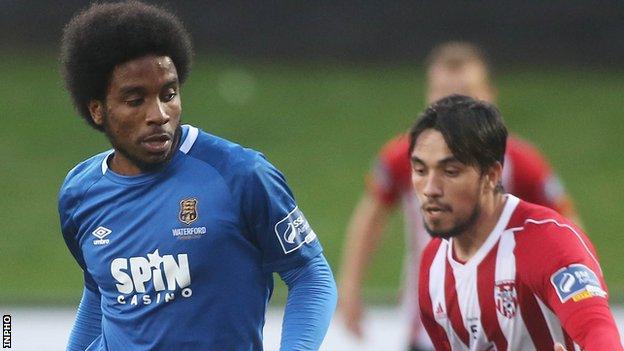 Figueira scored twice as Derry City beat Waterford in August's EA Sports Cup semi-final