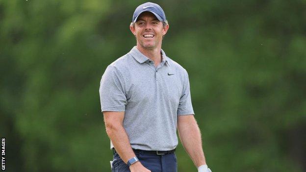Rory McIlroy smiled