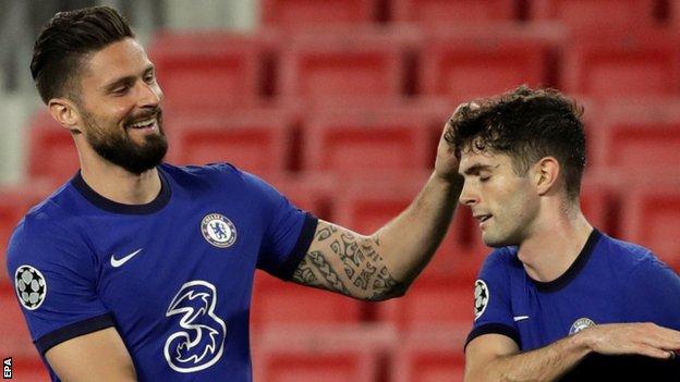 Olivier Giroud and Christian Pulisic