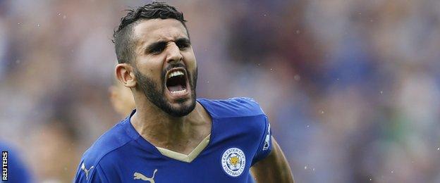Leicester City midfielder Riyad Mahrez