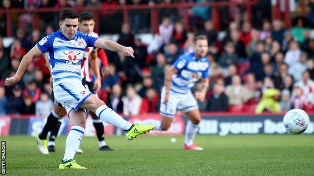 Liam Kelly (left) in action for Reading