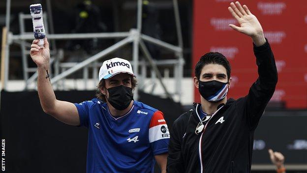 Fernando Alonso and Esteban Ocon