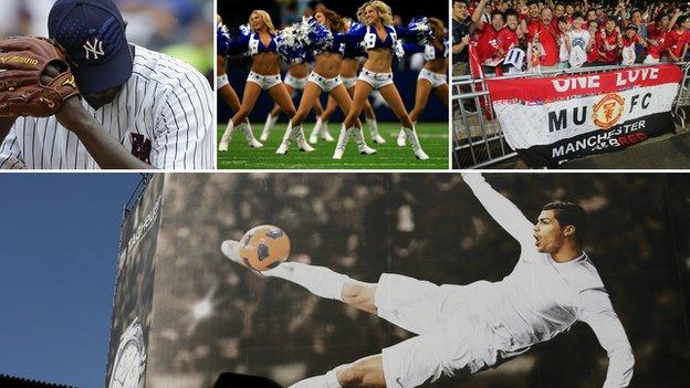 Real Madrid, Dallas Cowboys, New York Yankees and Manchester United