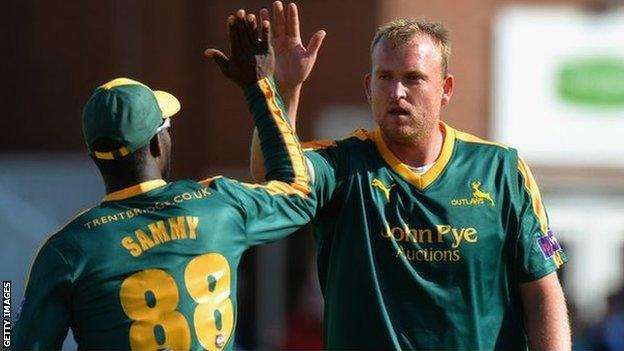 Luke Fletcher: Nottinghamshire recall Fletcher from loan at Derbyshire ...