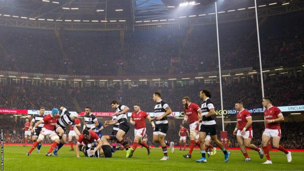 Wales against Barbarians in 2019
