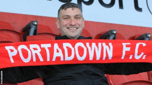 Tipton scored 30 goals in 51 appearances for Portadown during 16 months with the club between 2011 and 2012