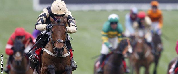 Ruby Walsh wins the 2017 Stayers' Hurdle