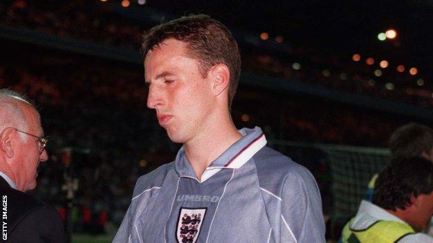 Southgate missed a penalty against Germany in 1996, before much of his current squad were born