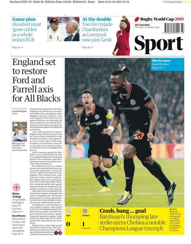 Thursday's Papers - BBC Sport