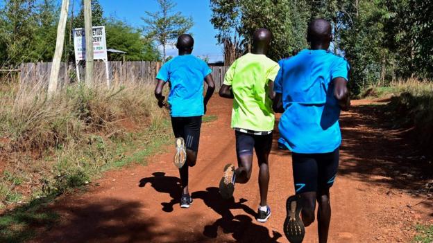 Marathon training in Iten