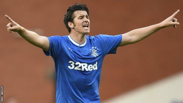 Barton has played eight matches for Rangers this season