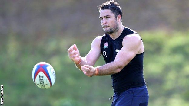 Brad Barritt pictured during England training