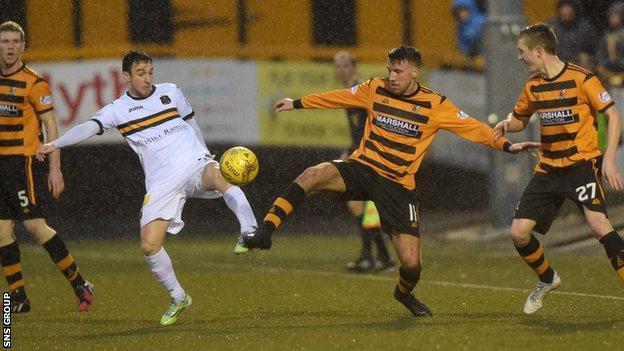 Alloa v Dumbarton was the only Championship game to go ahead