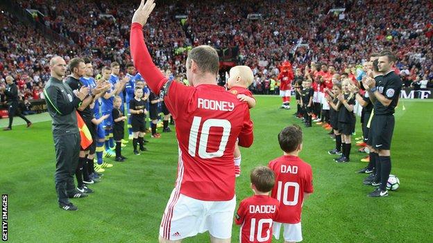 Wayne Rooney's testimonial for Manchester United against boyhood club Everton at Old Trafford in August 2016