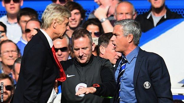 Arsenal manager Arsene Wenger (left) and Chelsea boss Jose Mourinho