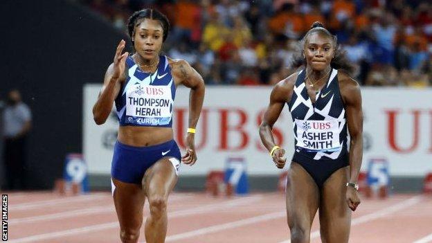 Dina Asher-Smith and Elaine Thompson-Herah