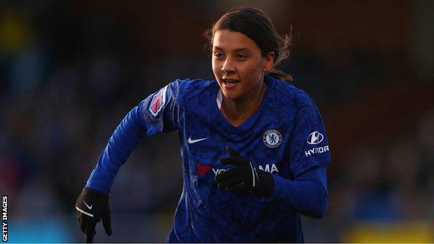 Sam Kerr playing for Chelsea