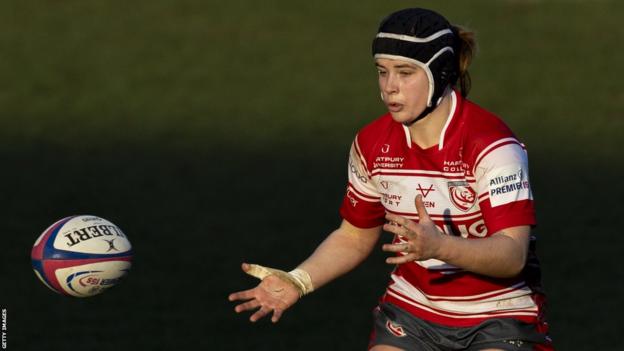 Gloucester-Hartpury's Bethan Lewis in action