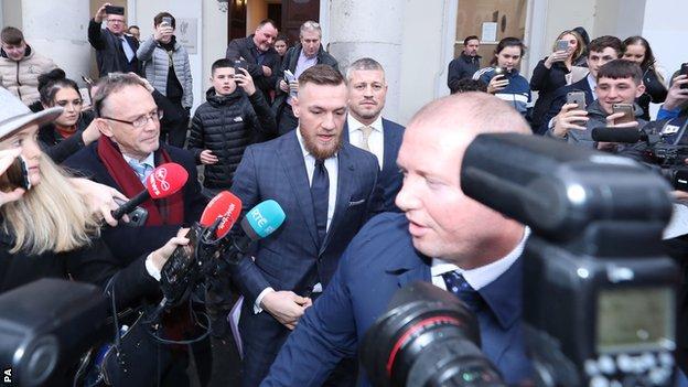 Conor McGregor leaves court