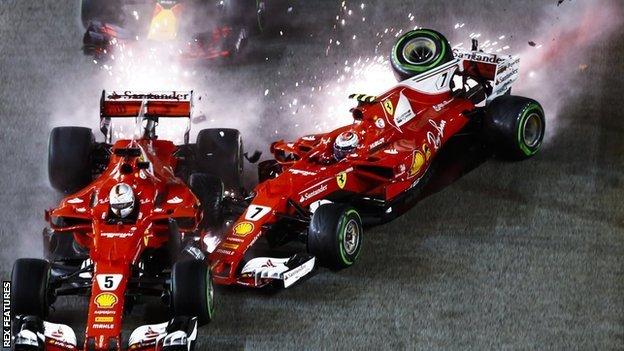 Lewis Hamilton Wins In Singapore After Ferrari Crash c Sport