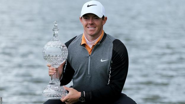 Rory McIlroy with the Irish Open trophy after the 2016 triumph at the K Club