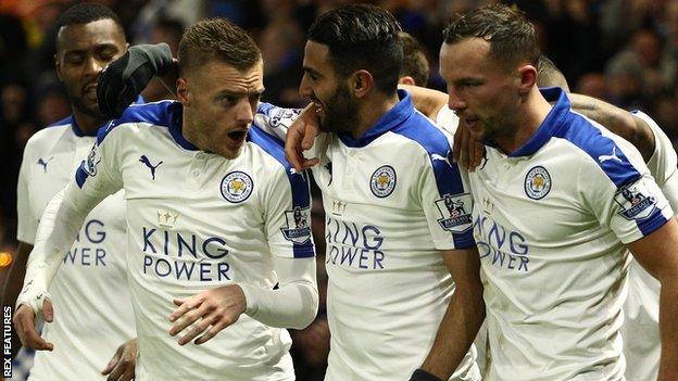 Leicester players celebrate