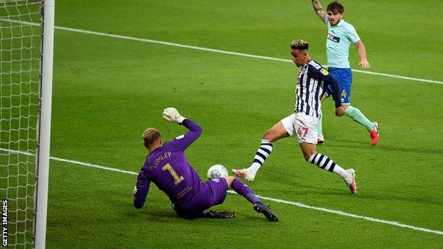 Callum Robinson scores for West Bromwich Albion