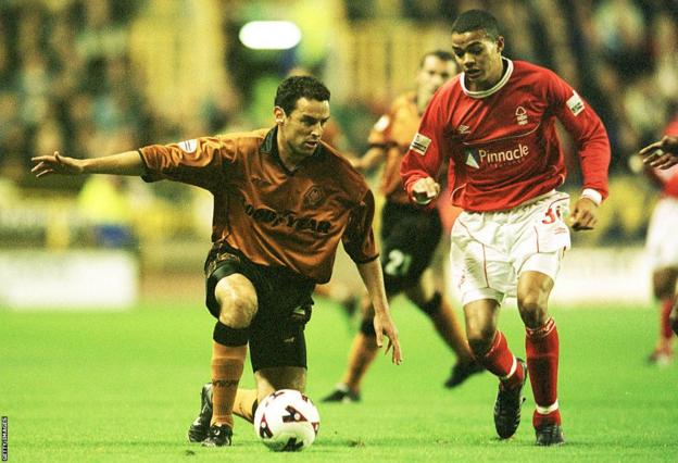 Jermaine Jenas, right, and Wolves' Kevin Muscat