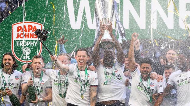 Bolton Wanderers beat Manchester United U21s on the way to defeating Plymouth Argyle 4-0 in this year's EFL Trophy final at Wembley
