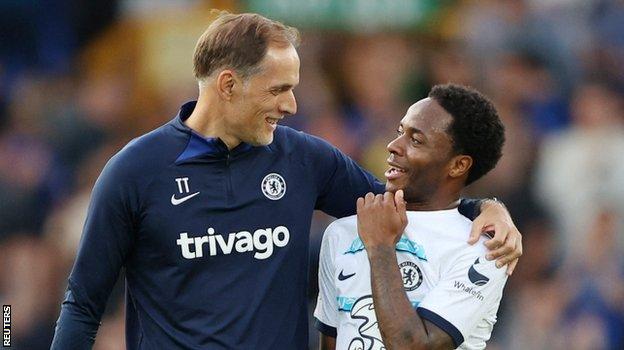 Thomas Tuchel and Raheem Sterling