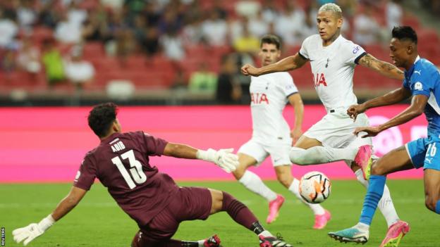 Richarlison scores during Tottenham's pre-season friendly