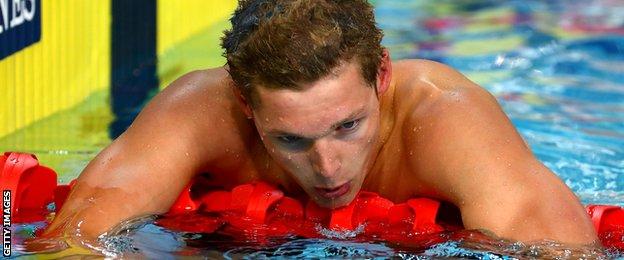 Duncan Scott after winning silver in the men's 200m individual medley