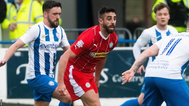 Action from Cliftonville's 2-1 win over Coleraine at Ballycastle Road in October
