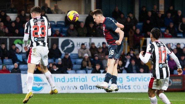 George Harmon nods in the winner - his first County goal