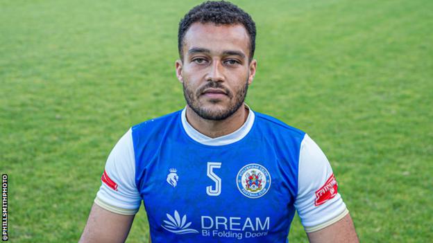 Dahrius Waldron in a Stalybridge Celtic shirt