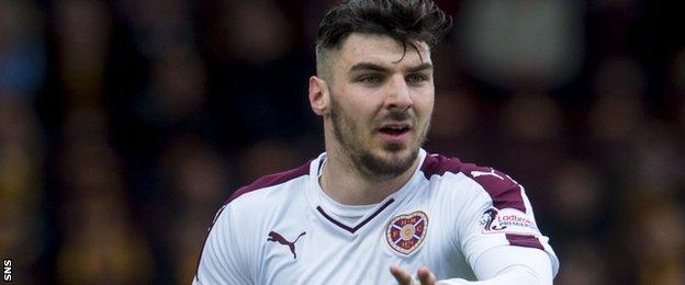 Callum Paterson in action for Hearts