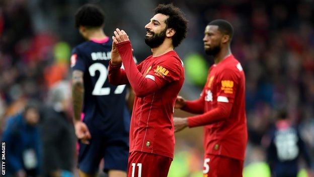 Mohamed Salah is now Liverpool record goal scorer in the first 100 games  for the club …