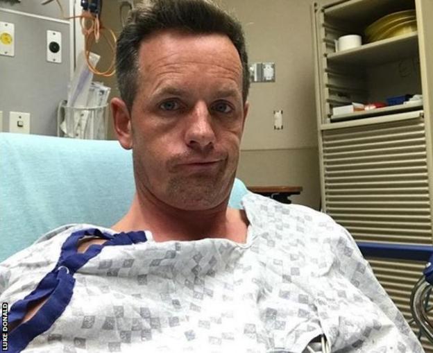 Luke Donald English golfer in hospital with chest pains BBC Sport