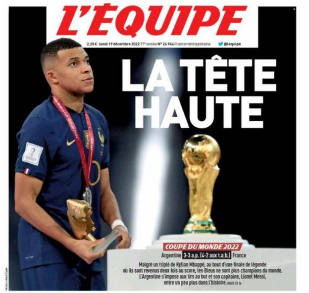 l'Equipe front page