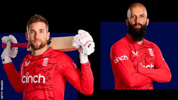 A split image of England T20 players Dawid Malan (left) and Moeen Ali (right)