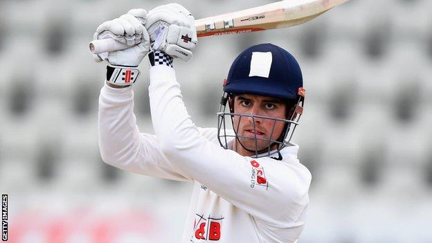 Alastair Cook made the 17th first-class century for Essex - and the 54th of his career - on his last Championship appearance in April