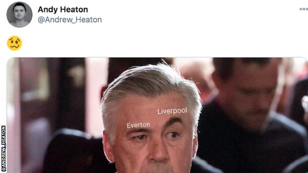 Carlo Ancelotti raises his eyebrow