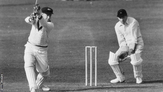 Arthur Morris, batting for Australia