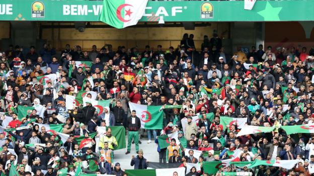 Algerian fans at a CHAN match