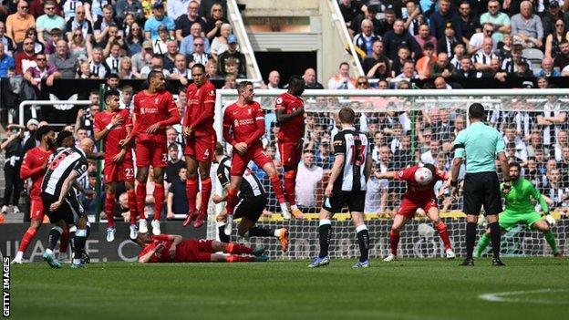 James Milner headsd a free kick away