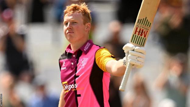 James Rew's century was his second in List A cricket for Somerset