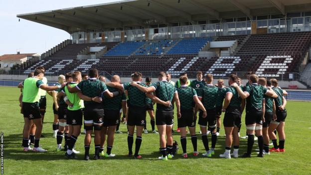 Wales at their training base in Bordeaux