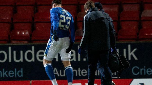 St Johnstone striker Nadir Ciftci limped off in the opening stages