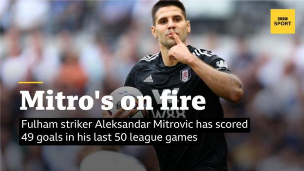 Mitro's on fire - Fulham striker Aleksandar Mitrovic has scored 49 goals in his last 50 league games