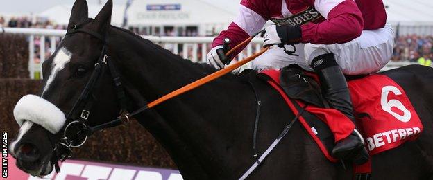 Don Cossack being ridden by Tony McCoy